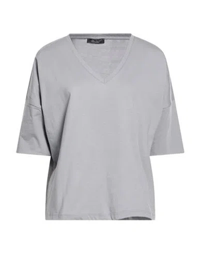 Aragona Woman T-shirt Grey Size 8 Cotton In Gray