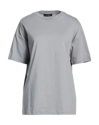 Aragona Woman T-shirt Grey Size 8 Cotton In Gray