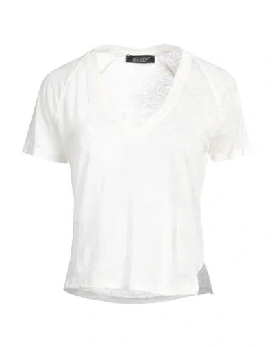 Aragona Woman T-shirt Ivory Size 8 Linen In White