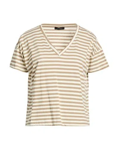 Aragona Woman T-shirt Khaki Size 10 Cotton In Neutral