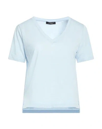 Aragona Woman T-shirt Light Blue Size 12 Cotton