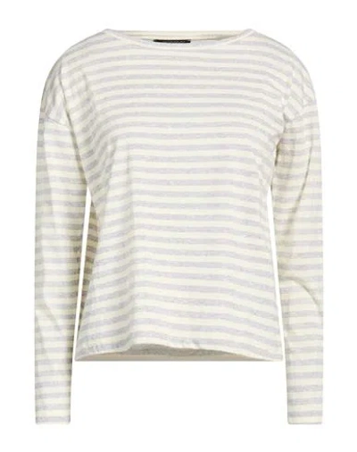 Aragona Woman T-shirt Light Grey Size 12 Cotton In White