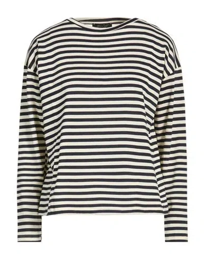 Aragona Woman T-shirt Midnight Blue Size 10 Cotton In Black