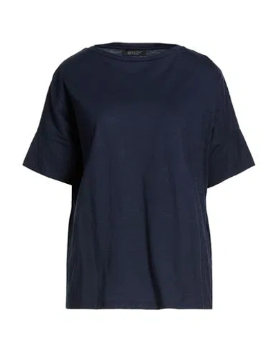 Aragona Woman T-shirt Navy Size 8 Cotton In Black