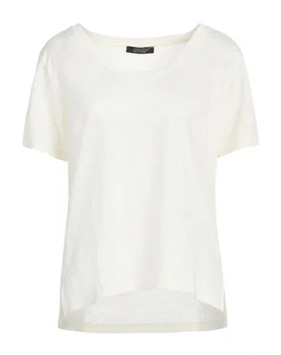 Aragona Woman T-shirt Off White Size 10 Linen