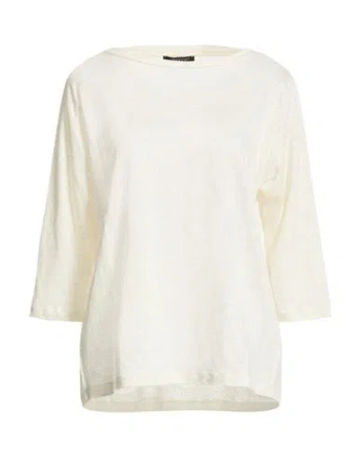 Aragona Woman T-shirt Off White Size 12 Linen