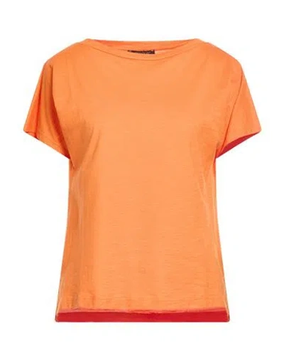Aragona Woman T-shirt Orange Size 10 Cotton