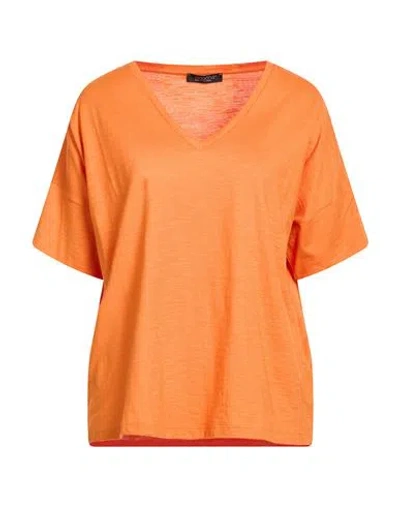 Aragona Woman T-shirt Orange Size 8 Cotton