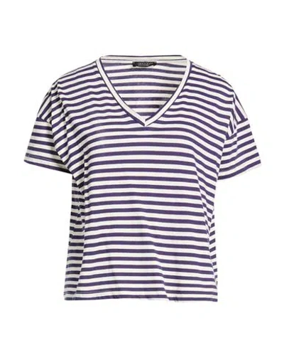 Aragona Woman T-shirt Purple Size 10 Cotton