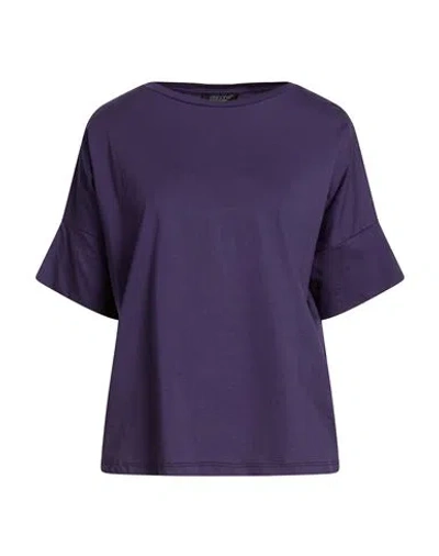 Aragona Woman T-shirt Purple Size 8 Cotton