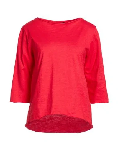 Aragona Woman T-shirt Red Size 8 Cotton