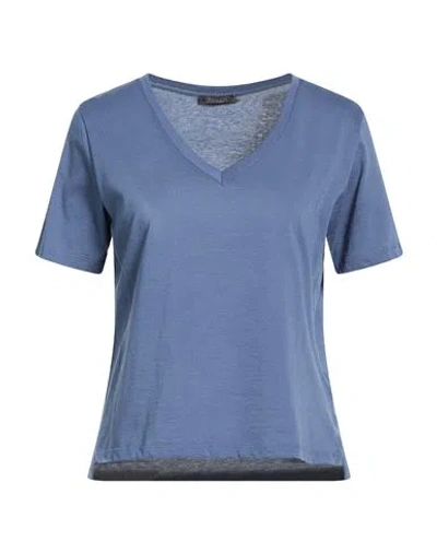 Aragona Woman T-shirt Slate Blue Size 12 Cotton