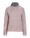 Aragona Woman Turtleneck Antique Rose Size 10 Wool, Cashmere In Pink