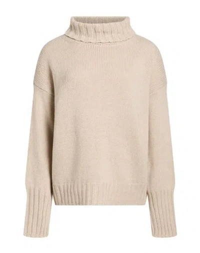 Aragona Woman Turtleneck Beige Size 10 Cashmere In Neutral