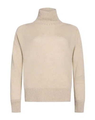 Aragona Woman Turtleneck Beige Size 2 Cashmere In Black
