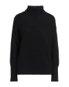 Aragona Woman Turtleneck Black Size 10 Cashmere