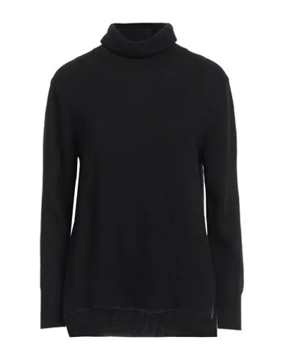 Aragona Woman Turtleneck Black Size 6 Cashmere