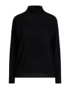 Aragona Woman Turtleneck Black Size 8 Cashmere In Black