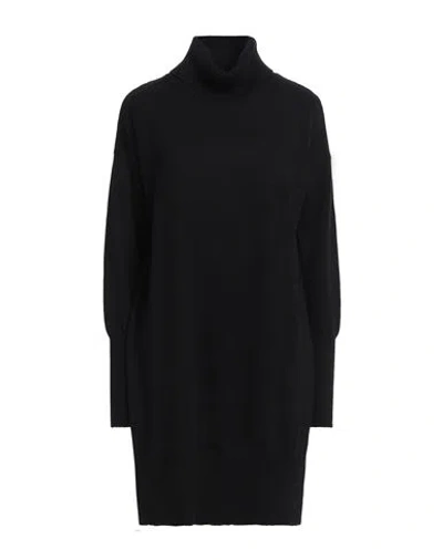 Aragona Woman Turtleneck Black Size 8 Cashmere In Black