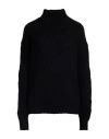 Aragona Woman Turtleneck Black Size 8 Wool, Cashmere