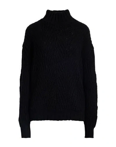 Aragona Woman Turtleneck Black Size 8 Wool, Cashmere