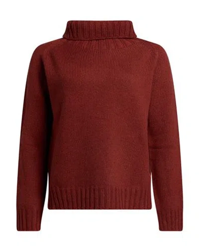 Aragona Woman Turtleneck Brick Size 2 Cashmere In Red