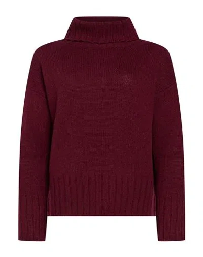 Aragona Woman Turtleneck Burgundy Size 8 Cashmere In Red