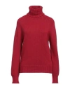 Aragona Woman Turtleneck Burgundy Size 6 Cashmere In Red