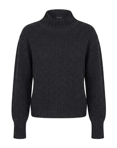 Aragona Woman Turtleneck Charcoal Size 2 Cashmere In Multi