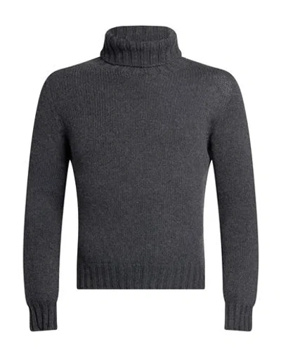 Aragona Woman Turtleneck Charcoal Size 6 Cashmere In Gray