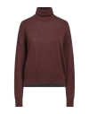 Aragona Woman Turtleneck Cocoa Size 10 Cashmere In Brown