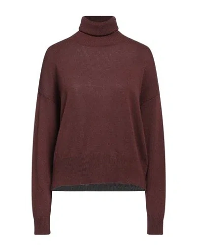ARAGONA ARAGONA WOMAN TURTLENECK CHOCOLATE BROWN SIZE 8 CASHMERE