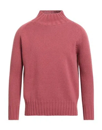 Aragona Woman Turtleneck Coral Size 6 Cashmere In Pink