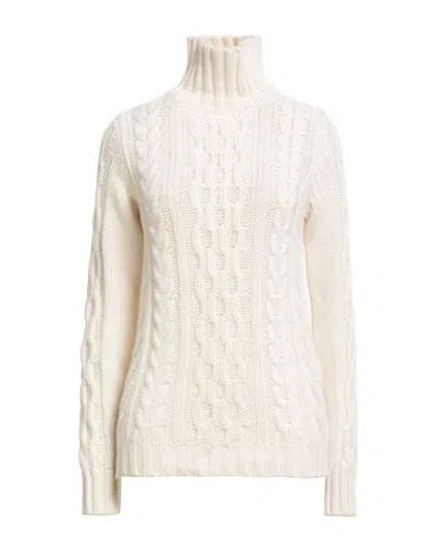 Aragona Woman Turtleneck Cream Size 10 Cashmere In White
