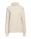 Aragona Woman Turtleneck Cream Size 10 Cashmere In White