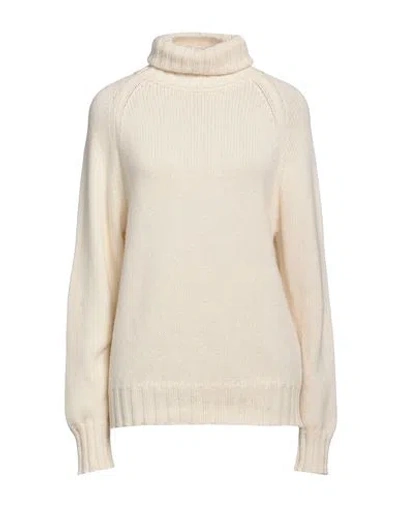 Aragona Woman Turtleneck Cream Size 10 Cashmere In White
