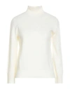 Aragona Woman Turtleneck Cream Size 10 Merino Wool In White