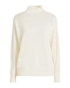 Aragona Woman Turtleneck Cream Size 8 Cashmere In White