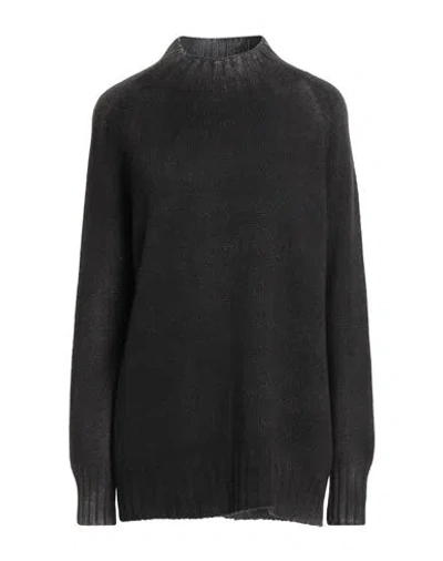 Aragona Woman Turtleneck Dark Brown Size 6 Cashmere