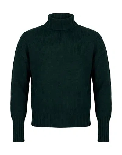 Aragona Woman Turtleneck Dark Green Size 4 Cashmere