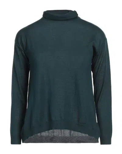 ARAGONA ARAGONA WOMAN TURTLENECK DARK GREEN SIZE 6 WOOL
