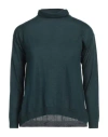 Aragona Woman Turtleneck Dark Green Size L Wool