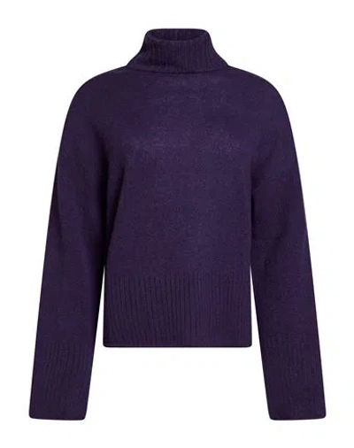 Aragona Woman Turtleneck Dark Purple Size 4 Cashmere