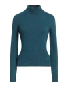 Aragona Woman Turtleneck Deep Teal Size 8 Cashmere In Green