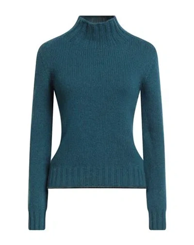 Aragona Woman Turtleneck Deep Teal Size 8 Cashmere In Green