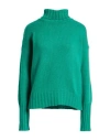 Aragona Woman Turtleneck Emerald Green Size 6 Cashmere