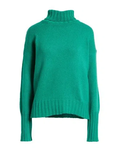 Aragona Woman Turtleneck Emerald Green Size 6 Cashmere