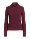 Aragona Woman Turtleneck Garnet Size 6 Cashmere In Burgundy