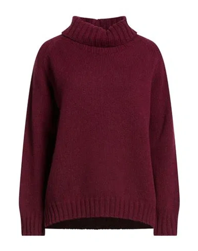 Aragona Woman Turtleneck Garnet Size 8 Cashmere In Red