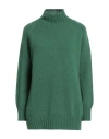 Aragona Woman Turtleneck Green Size 6 Cashmere